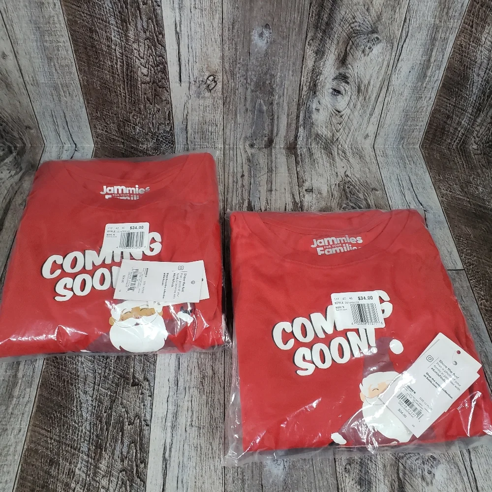 NWT Jammies For Your Families Pajama Set. Santa Coming Soon! - Picture 6 of 6